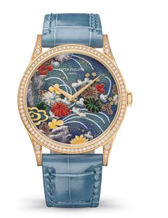 replica Patek Philippe Calatrava 5077 Kimonos with Floral Patterns watch 5077/100R-057